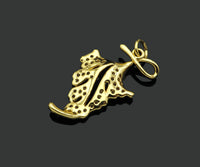 Gold Filled CZ Micro Pave Maple Leaf Shape Pendant, 18K Gold Filled Leaf Charm, Necklace Bracelet Charm Pendant, 24x15mm,Sku#Y469