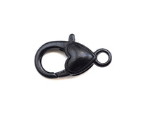 Colorful Enamel Teardrop Shape Clasp, Black/Yellow/Pink/White/Blue/Green/Brown Lobster Clasp, 11x22mm, Sku#K140