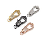 Full CZ Micro Pave Lobster Claw Clasp/Link Connector with Jump Ring, Pave Claw Clasp, Diamond Pave Clasp, 27x14mm,Sku#H307