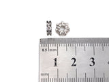 Big Hole CZ Pave beads, Cubic Zirconia Spacer Beads, European Large hole Bead, 3x8mm, sku#Z885