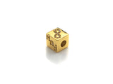Gold Silver LOVE Infinity FUN Dice Cube Spacer Bead, sku#Z716