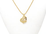 CZ Micro Pave MAMA On Heart Shape Pendant,18K Gold Filled Mama Charm,Mother's Day Necklace Bracelet Charm Pendant,27x25mm,Sku#LK388