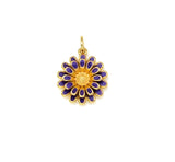 Enamel Colorful Daisy Flower Shape Pendant,18K Gold Filled Daisy Flower Charm,Enamel Pendant,Enamel Jewelry,15x17mm,Sku#F1410