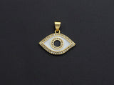 Enamel Colorful Evil Eye Pendant, CZ Micro Pave Oil Drop pendant,Enamel pendant,Enamel Jewelry, 15x21mm, sku#F1049