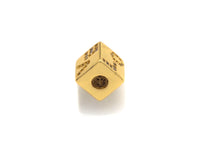 Gold Silver LOVE Infinity FUN Dice Cube Spacer Bead, sku#Z716