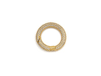 CZ Micro pave Round Clasp with Easy Open spring, sku#H260