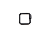 Colorful Enamel pave Square Shape Clasp, Black/Red/Pink/White/Blue Carabiner Clasp, 18mm, sku#H242