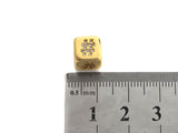 CZ Micro Pave # Symbol Dice Spacer Beads, Cubic Zirconia Cube Spacer Beads, 24k Gold Tone, 8.5mm, sku#Z720
