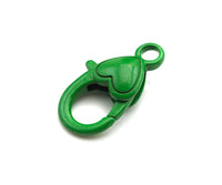 Colorful Enamel Teardrop Shape Clasp, Black/Yellow/Pink/White/Blue/Green/Brown Lobster Clasp, 11x22mm, Sku#K140