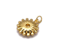 Enamel Colorful Daisy Flower Shape Pendant,18K Gold Filled Daisy Flower Charm,Enamel Pendant,Enamel Jewelry,15x17mm,Sku#F1410