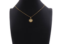 CZ Micro Pave Evil Eye On North Star Shaped Pendant/Charm,Gold Radiate Cubic Zirconia Pendant Charm,19x21mm,sku#Y315