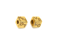 Gold Silver LOVE Infinity FUN Dice Cube Spacer Bead, sku#Z716