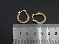 CZ Huggies Hoop Earrings, Sku#J241