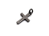 CZ Micro Pave Cross Charm, Black/Fuchsia/Turquoise/Cobalt Blue Cubic Zirconia Cross, 10x16mm, sku#X143