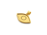 Enamel Colorful Evil Eye Pendant, CZ Micro Pave Oil Drop pendant,Enamel pendant,Enamel Jewelry, 15x21mm, sku#F1049