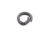 CZ Micro pave Round Clasp with Easy Open spring, sku#H260