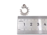 CZ C Shape Stud Earring, Sku#J222