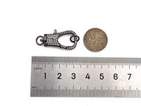 Full CZ Micro Pave Lobster Claw Clasp/Link Connector with Jump Ring, Pave Claw Clasp, Diamond Pave Clasp, 27x14mm,Sku#H307