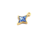 100% Natural Royal Blue Color Shell North Star Pendant Charm, Natural blue shell charm, Jewelry shell Findings, 10x14mm,SKU#Z342