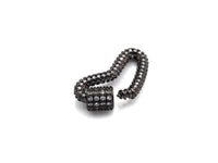 CZ Pave Heart Shape Clasp, CZ Pave Link Clasp, Gold/Rose Gold/Sliver/Gunmetal Heart Clasp, 13x23mm, sku#H188