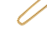 3x4mm High Quality Thin Flat Curb Chain by Yard, 18K Real Gold plated Gold Plated Cuban Chain, Wholesale bulk Chain, sku#M397