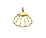 18K Gold Frame Shell Shaped Pendant/Charm, Fan Shell Shape Charm, Minimalist Jewelry, Jewelry making findings,20x19mm,sku#Y316