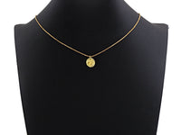 Moon Star on Disc Pendant, Embossment Coin Pendant, 24K Gold Tone,12mm, Sku#Z774