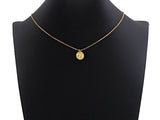 Moon Star on Disc Pendant, Embossment Coin Pendant, 24K Gold Tone,12mm, Sku#Z774