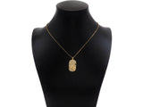 CZ Micro Pave Ox-head On Oval Shape Pendant/Charm,SKU#F1391