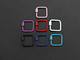 Colorful Enamel pave Square Shape Clasp, Black/Red/Pink/White/Blue Carabiner Clasp, 18mm, sku#H242