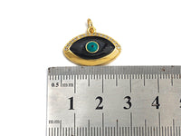 Enamel Evil Eye Charm, Red Black White eye pendant, Enamel eye charm, Protection eye charm, 21x16mm,sku#Z411