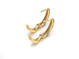 Colorful CZ Gold Hoop Earrings, Sku#J242