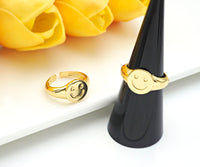 Smiley Face Adjustable Ring, Sku#X201