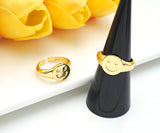 Smiley Face Adjustable Ring, Sku#X201