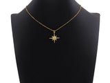 Clear CZ Micro Pave North Star Shaped Pendant/Charm, Star Cubic Zirconia Pendant Charm, 23x25mm,sku#Z824