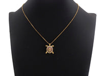 Colorful CZ Micro Pave Tortoise Shape Pendant,Cubic Zirconia Tortoise Charm,Gold/Silver/Black Tone, 18X23mm,sku#Z724