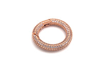CZ Micro pave Round Clasp with Easy Open spring, sku#H260