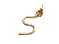 CZ Micro Pave Stud with long strip Earring, sku#J223