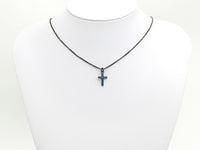 CZ Micro Pave Cross Charm, Black/Fuchsia/Turquoise/Cobalt Blue Cubic Zirconia Cross, 10x16mm, sku#X143