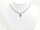 CZ Micro Pave Cross Charm, Black/Fuchsia/Turquoise/Cobalt Blue Cubic Zirconia Cross, 10x16mm, sku#X143