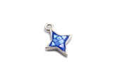 100% Natural Royal Blue Color Shell North Star Pendant Charm, Natural blue shell charm, Jewelry shell Findings, 10x14mm,SKU#Z342