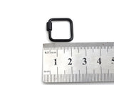 Colorful Enamel pave Square Shape Clasp, Black/Red/Pink/White/Blue Carabiner Clasp, 18mm, sku#H242