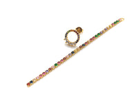 CZ Micro Pave Stud with long strip Earring, sku#J223