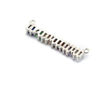 Colorful CZ Micro Pave Rainbow Bar Pendant for Necklace, 6x35mm, sku#F682