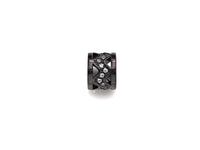 Big Hole CZ Pave beads, Cubic Zirconia Spacer Beads, European Large hole Bead, 6x8mm, sku#Z887