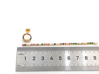 CZ Micro Pave Stud with long strip Earring, sku#J223