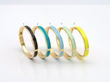 Thick Colorful Enamel Bracelet, Fully Around Enamel Bracelet, stacking bracelet, Stackable Bracelet, 7x66mm,Sku#X268