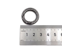 CZ Micro pave Round Clasp with Easy Open spring, sku#H260
