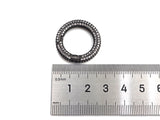 CZ Micro pave Round Clasp with Easy Open spring, sku#H260