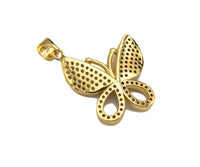 CZ Micro Pave Butterfly Shape Pendant/Charm,Cubic Zirconia Charm, Necklace Bracelet Butterfly Charm Pendant,19x21mm, Sku#LK197